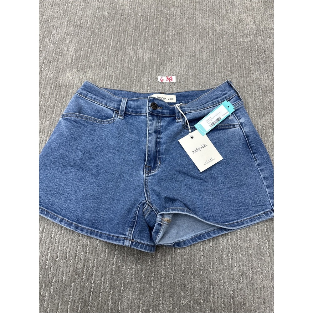 Indigo Six Size 29/8 Jean Short Shorts #638 - Picture 3 of 10